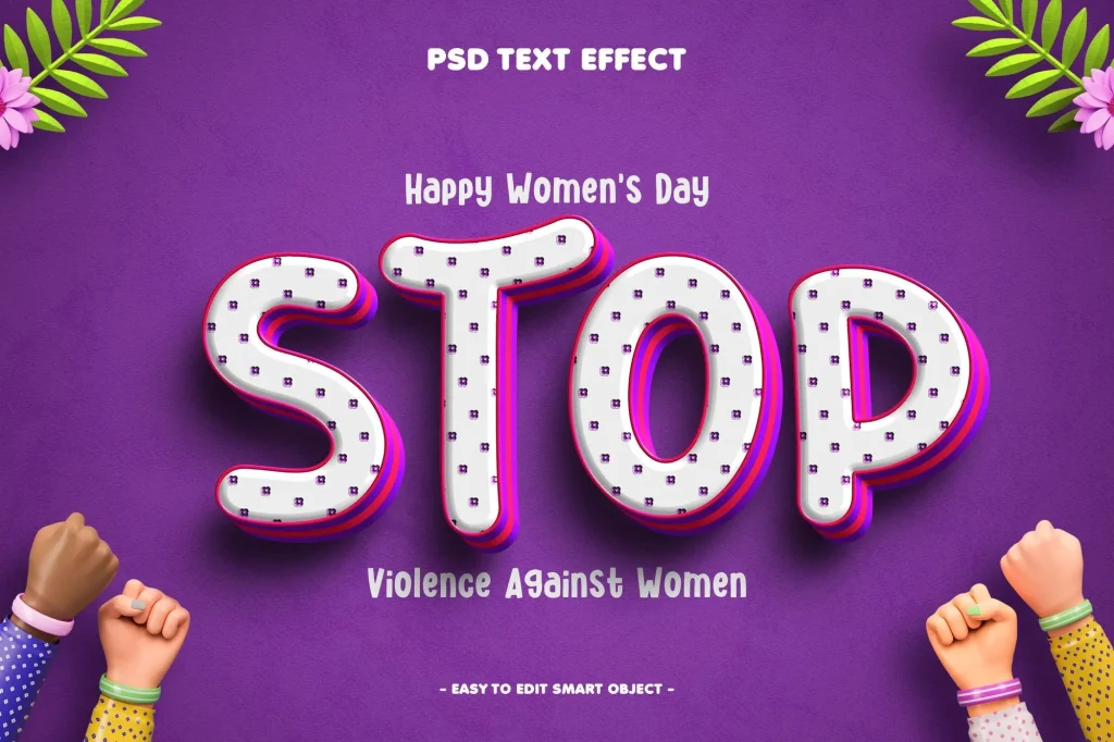International womens day text effect International womens day text effect