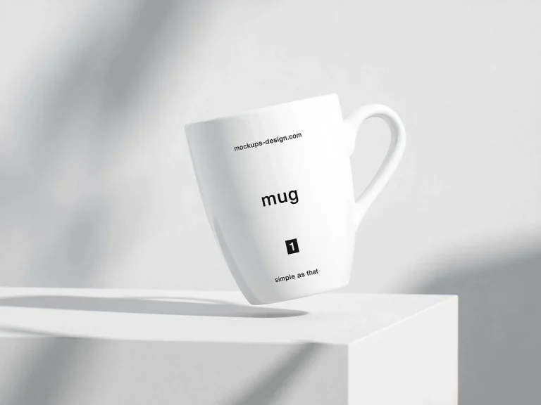 Homepage Minimal white mug mockup