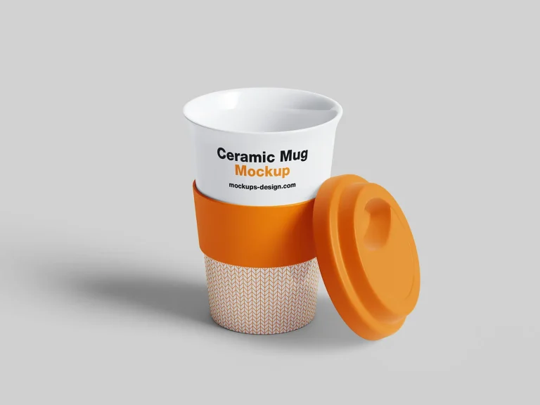 Homepage Mug with rubber band mockup