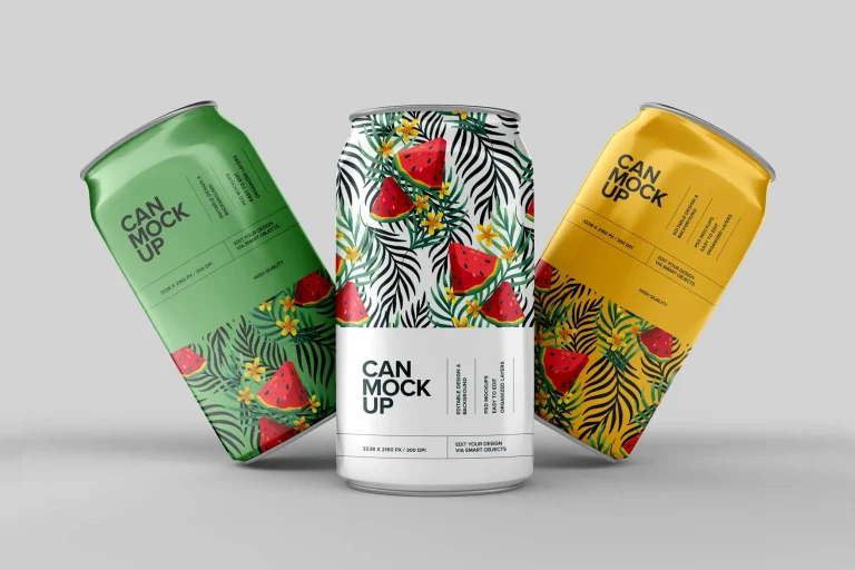 Homepage Realistic Soda Can Mockup