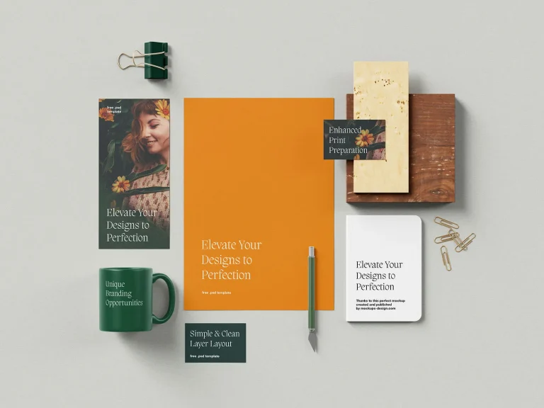 Homepage Simple stationery mockup