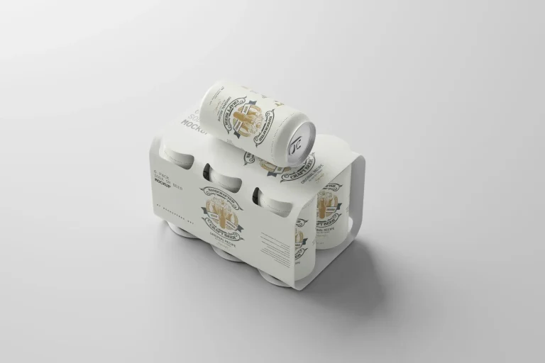 Homepage Soda or Beer Can Six-Pack Mockup