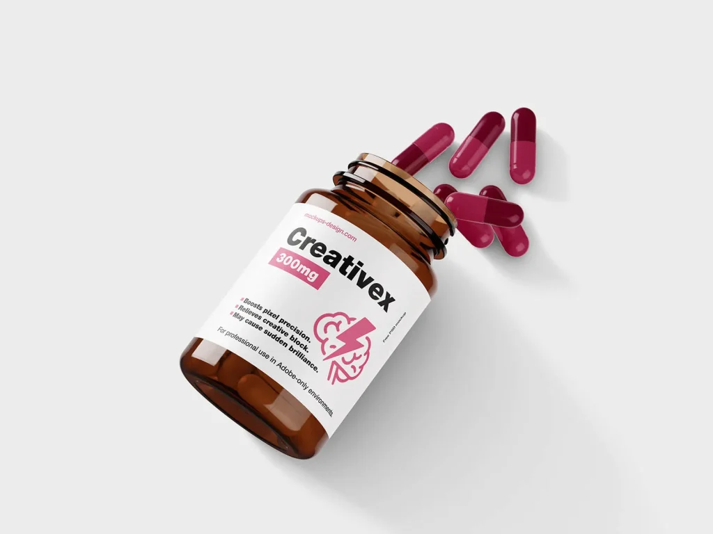 Supplement jar mockup