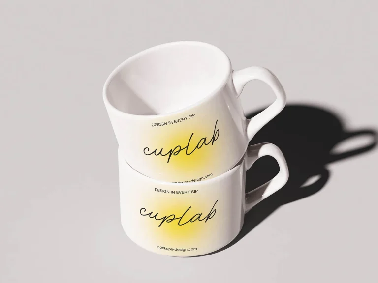 Homepage Wide ceramic coffee cup mockup