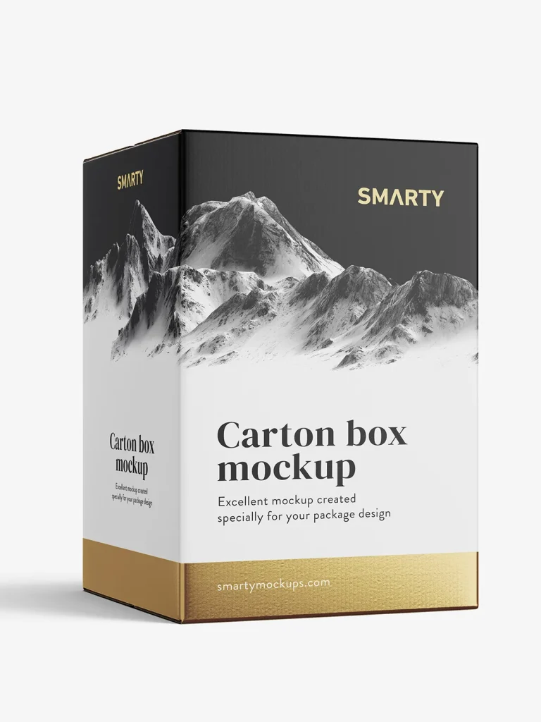 Homepage Wine Juice carton box mockup 16x26x16 cm