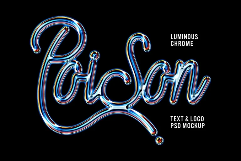 luminous-chrome-text-logo-effect-1