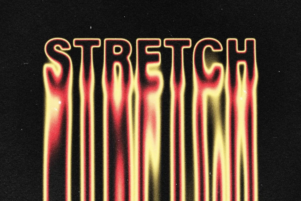 Stretch Melting Text Effect Stretch Melting Text Effect